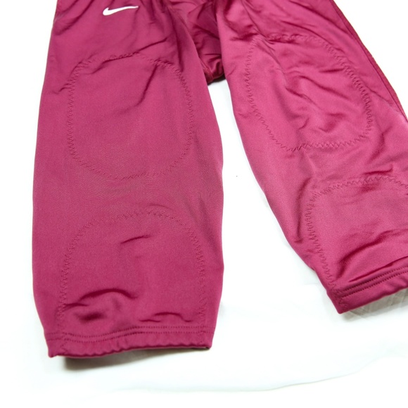 Nike Open Field Football Pants Tights Red Burgundy - Picture 5 of 8